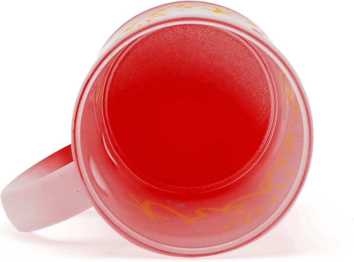 Glazen mok - Matglas beker - Drinken met stijl - Matglazen afwerking - 300 ml - Rood