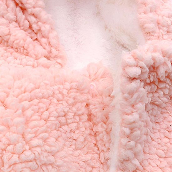 Kinder Poncho Vest - Baby Cape - Buiten Warm Blijven - Capuchon Met Oren - Losse Pasvorm - Bruin van Kinder — afbeelding 3