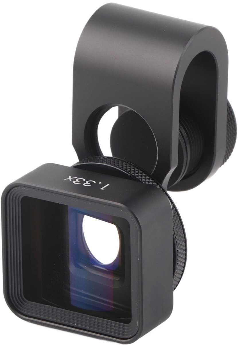 aladdien - Mobiele Anamorfe Lens - Breedbeeldvervormingsfilmlens - Aluminium + Optisch Glas - Zwart - Compatibel met Smartphones - Voor Films en Vlogs