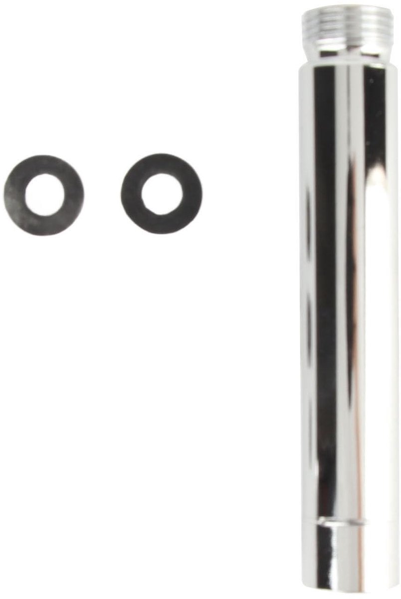aladdien - Doucheverlengbuis - Ronde doucheverlengbuis - Roestvrij staal - Verchroomd - Badkameraccessoire - Douchehouder - 10 centimeter
