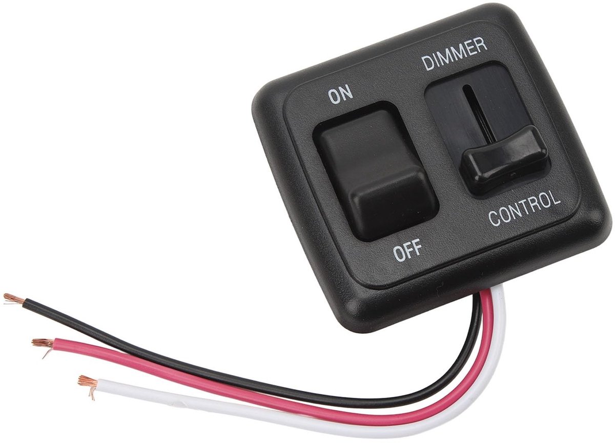 aladdien - Tuimelschakelaar - 12 V DC - Dimmable - Compact ontwerp - LED Halogeen Gloeilamp - Geschikt voor Auto en Vrachtwagen