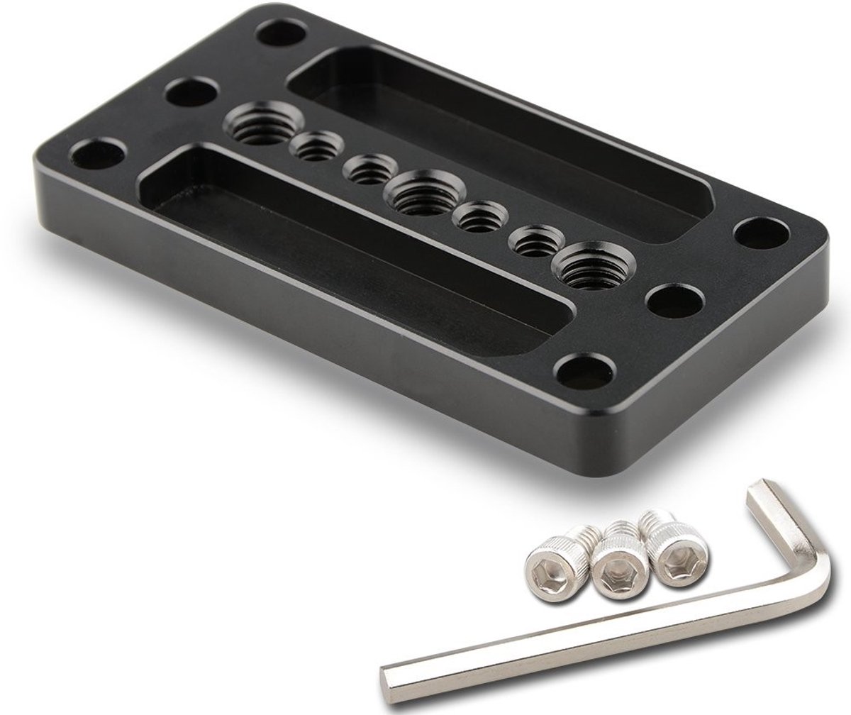 Vt products - Camera Kaas Grondplaat - Statief Montageplaat - Stevige Aluminiumlegering - Zwart - Camera Cage - Voor Stabilizers - 10 x 5 x 2 cm