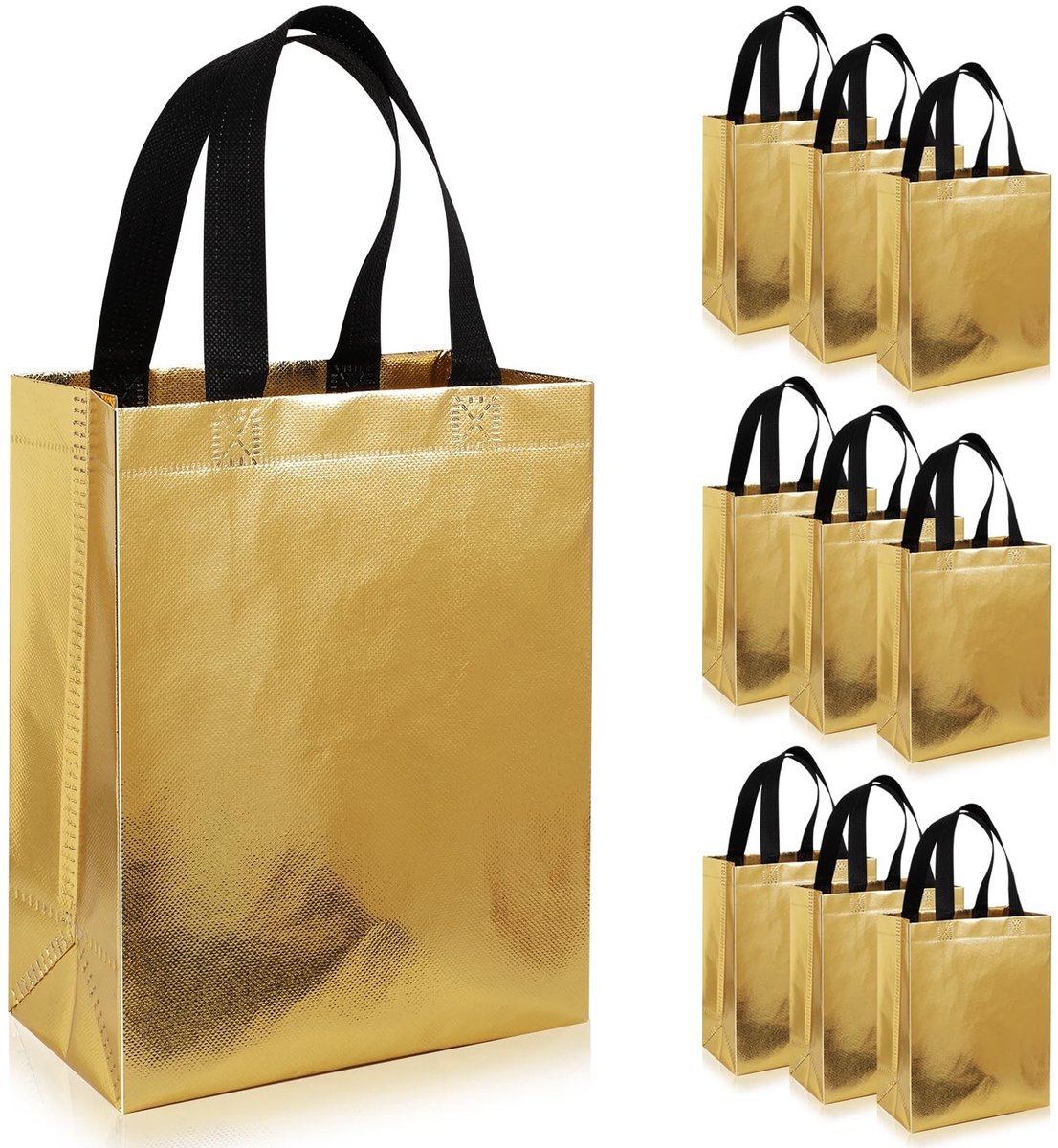 SPHProducts - Herbruikbare geschenkzakjes - Luxe cadeauverpakking - Glamour voor elke gelegenheid - Gouden kleur - Verjaardagscadeaus - Perfect voor f