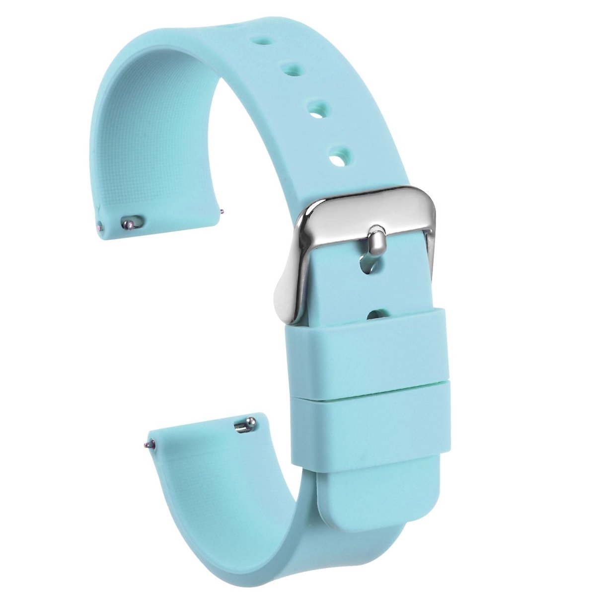 aladdien - Siliconen Horlogebandje - Vervangend Horloge Riem - Snelspanner - Blauw - Zacht Rubber - Geschikt voor Mannen en Vrouwen - 12 mm Breed