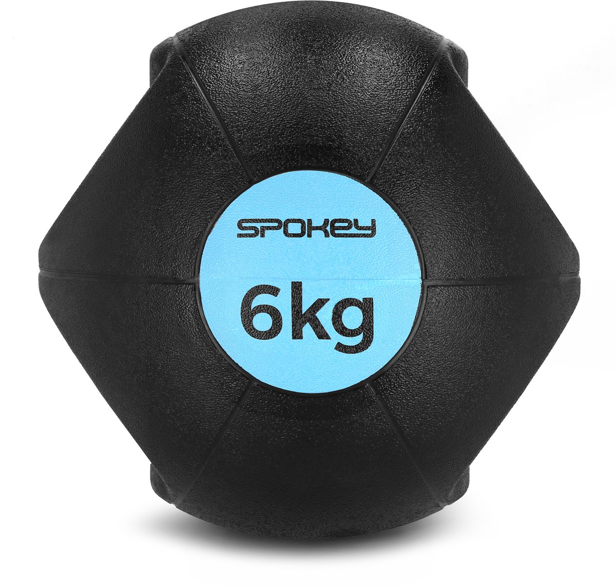 Spokey GRIPI Gewichtbal - 6 kg - Medicijnbal met handvatten - Zwart / Blauw