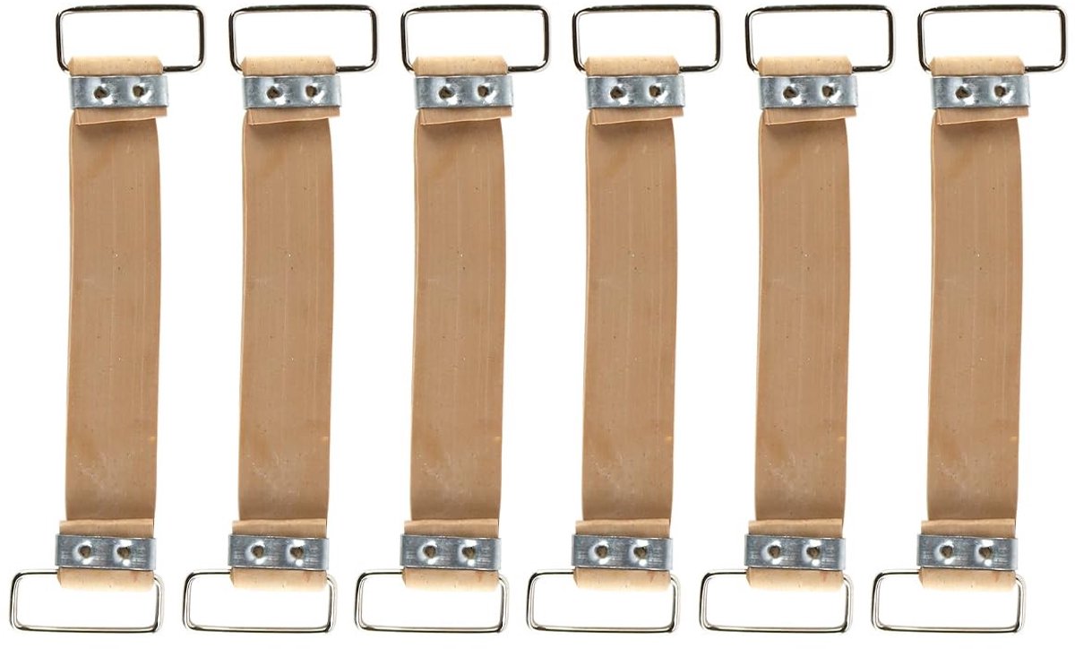 aladdien - Rubber Battery Straps - 6-Pack - Voor Motoren en Scooters - Duurzaam en Sterk - Bruin - Perfect voor Accu Bevestiging - Geschikt voor Div...