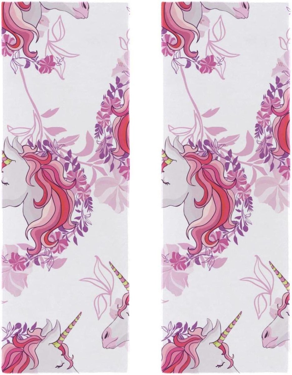 Microvezel Gym Handdoeken - Sporthanddoeken Zacht - Zweet Afvegen - Super Absorberend - 30x80cm - Roze Eenhoorn