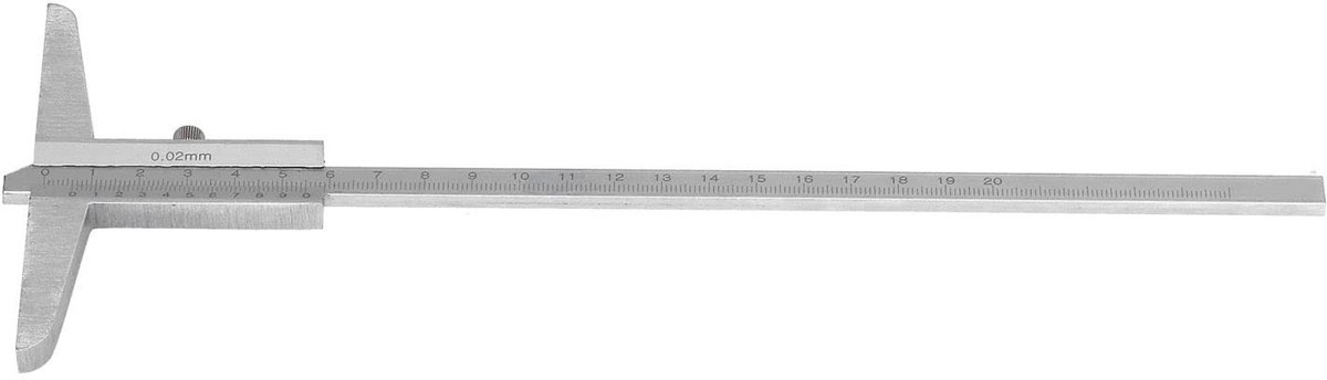 aladdien - Spacnana Diepte Caliper - Hoogwaardige Metalen Micrometer 0-200mm met 0.02mm Precisie