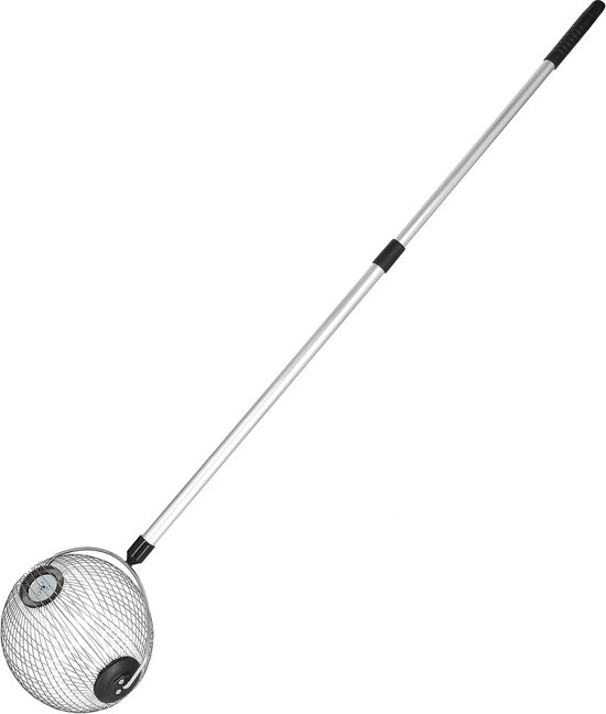 Notenverzamelaar - Fruitplukker - Tuinieren - Verstelbare steel - 105-145 cm - Zilver — afbeelding 3
