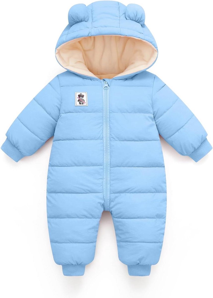 Baby Winter Jumpsuit - Baby Sneeuwpak - Warm Blijven - Dieren Ontwerpen - 0-18 Maanden - Meerdere Kleuren