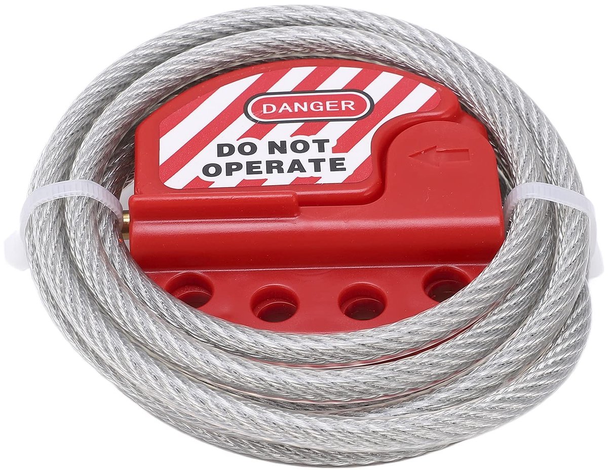 aladdien - Lockout Tagout Kit - Veiligheids Kabelslot - Hoge Temperatuur Weerstand - Inclusief 4 Sleutels - Voor veilig werken - Geschikt voor onder...