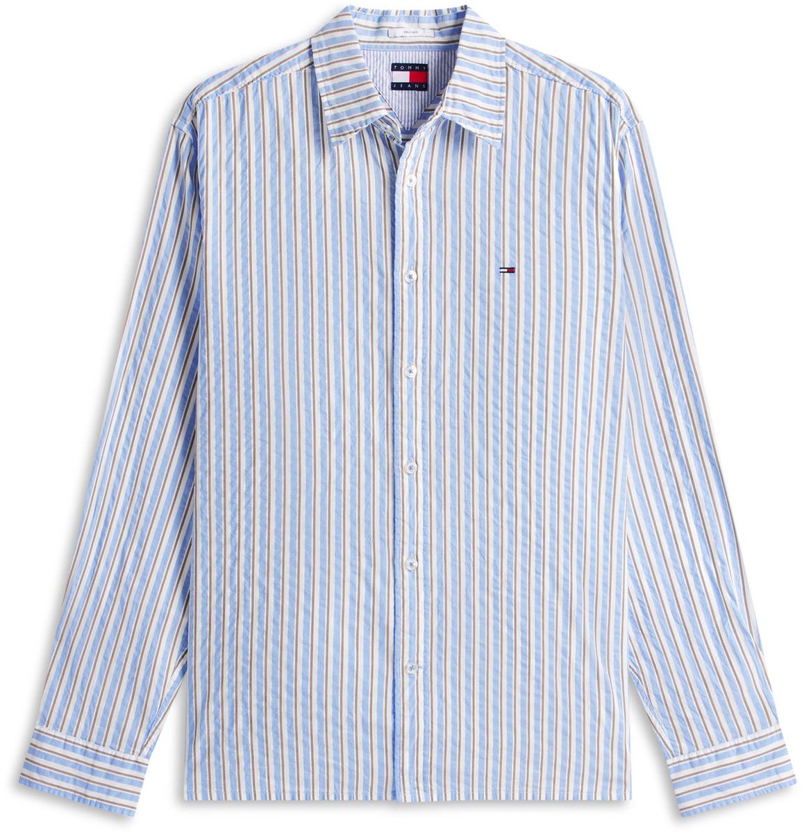 Tommy Jeans Overhemd Tjm Rlx Seersucker S Fashion Wear Volwassen Blauw