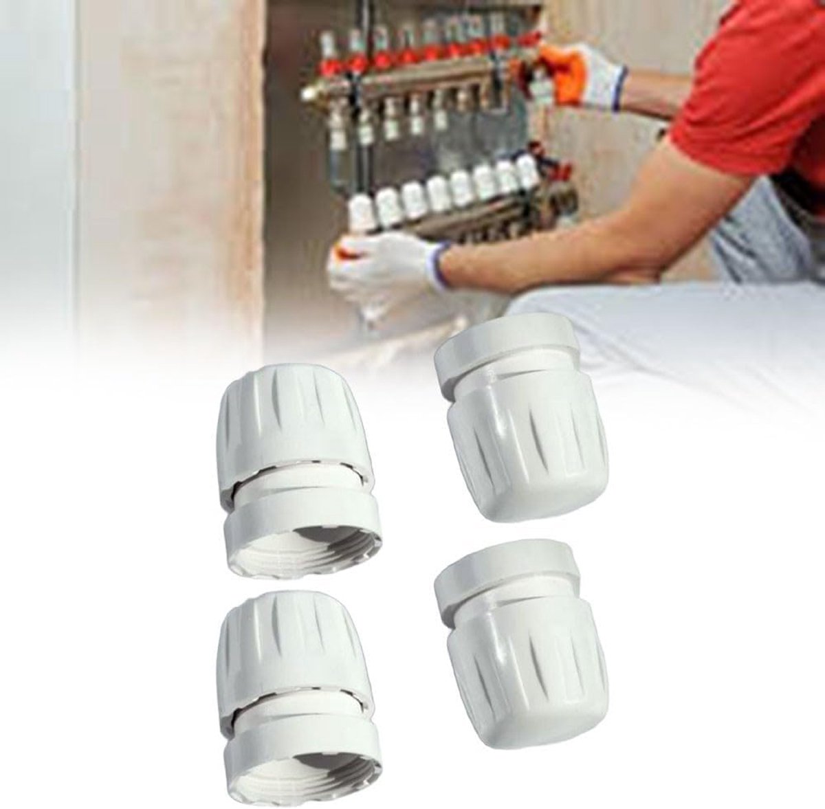 Waterstroom Regulators - Verdelers Koppelingen - Verwarming Optimaliseren - Strakke Seal Draad - M30x1.5 Schroefdraad - Wit