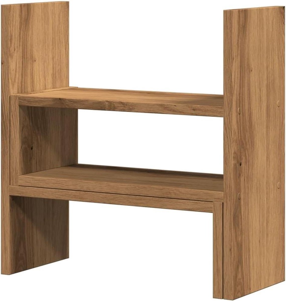 Bureau organizer - Printerkastje - Thuiswerkplek inrichten - Verstelbaar ontwerp - 40x17x41 cm - Eikenkleurig