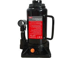 Stempel Krik - Hydraulische Krik - Auto Onderhoud - Veiligheidsventiel Overbelasting - 50 Ton - Zwart/Rood