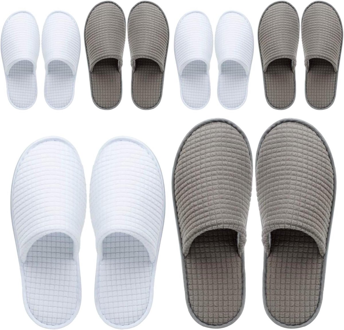 Spa Pantoffels - Wegwerp Slipper - Binnen Comfort - Wasbaar Herbruikbaar - Uniseks Volwassen - Kristalfluweel