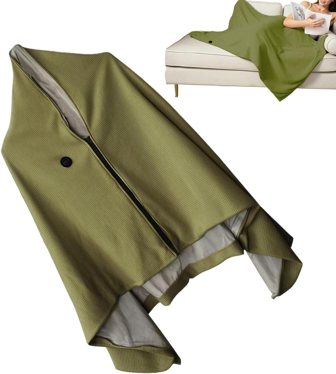 Draadloze Thermosjaal - Elektrische Sjaal - Comfort Verwarmen - USB Aangedreven - 150 cm - Grijs