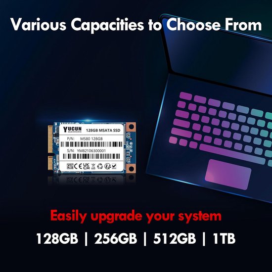 Snelle Interne Solid State Drive SSD 128GB MSATA III van Snelle — afbeelding 3