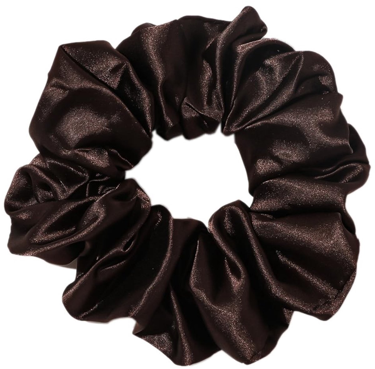 Pack van 3 Bruine Scrunchies voor Vrouwen - Zachte Haarbanden, Elastische Haaraccessoires