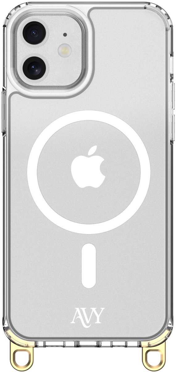 AVY Transparant Hoesje | Geschikt voor Apple iPhone 11 | Compatibel met MagSafe | Clear Case | Haakjes voor koord