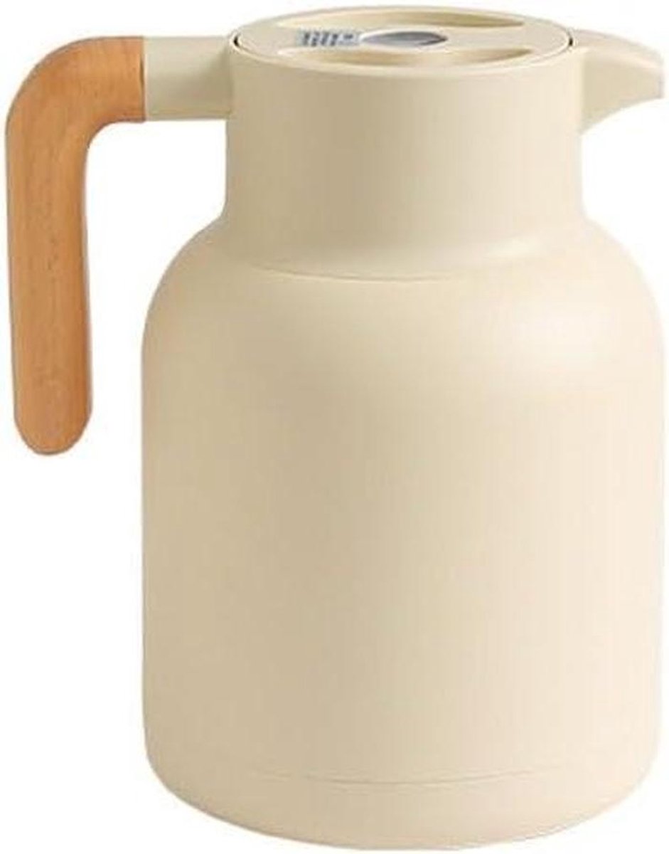 Geïsoleerde Waterkoker - Hete Koffie Server - Dranken Warm Houden - One-touch Bediening - 13/2 Liter - Zilver