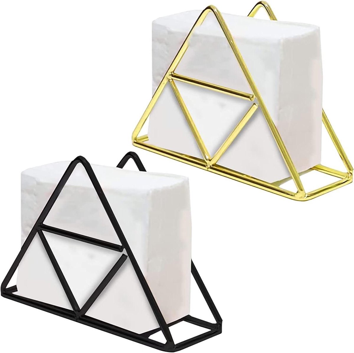 Servethouders - Papierenhouders - Keuken Decoratie - Gladde Afwerking - 2 stuks - Goud