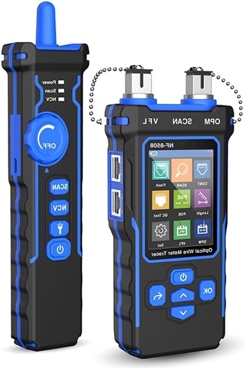 Netwerk Kabel Tester - Lijnzoeker Vermogen Meter - Netwerk Installatie - LCD Display - 10mw - Zwart