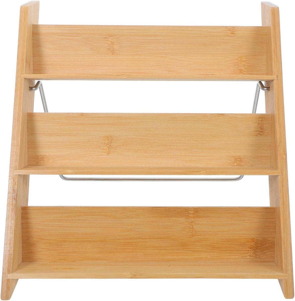 Bamboe Kruidenrek - Keuken Organizer - Voorraad Kast - 3 Lagen Ontwerp - 30x27x5.5 cm - Khaki