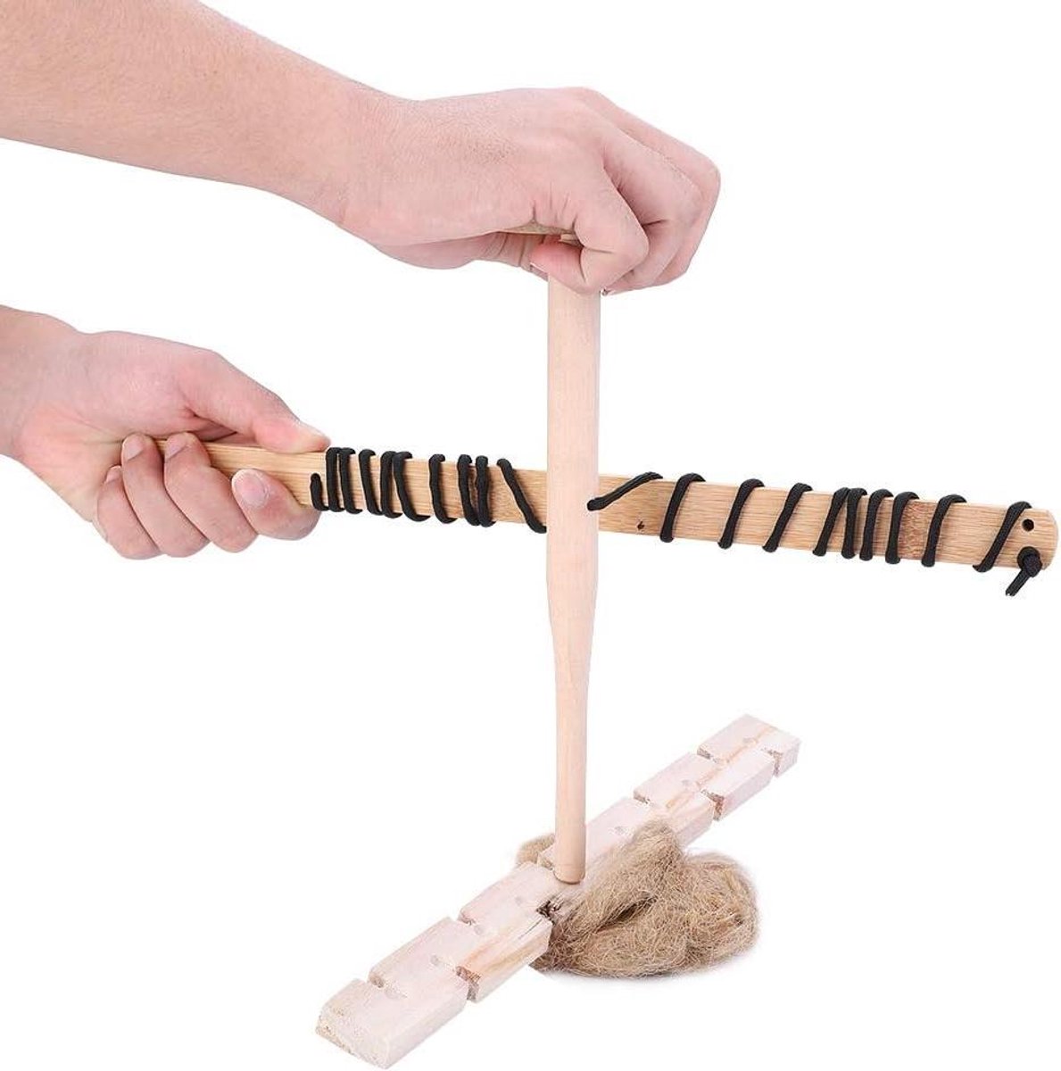 Wrijfvuur Starter Set - Houtboor Kit - Buiten Overleven - Ergonomisch Handvat - 40 cm Lengte - Niet gespecificeerd
