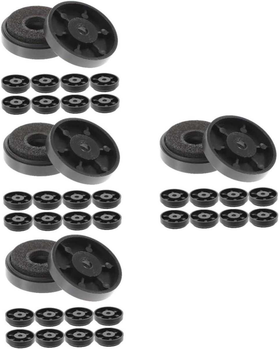 Isolatiepads - Vloermatten - Audio-apparatuur - Trillingsdempend - 40 stuks - Zwart