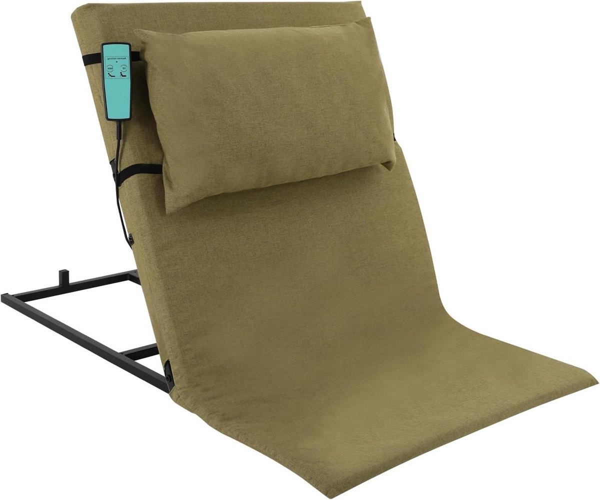 Elektrische Bedverhoger - Verstelbare Rugsteun - Comfortabel Lezen - Krachtig Draagvermogen - 120x75cm - Groen