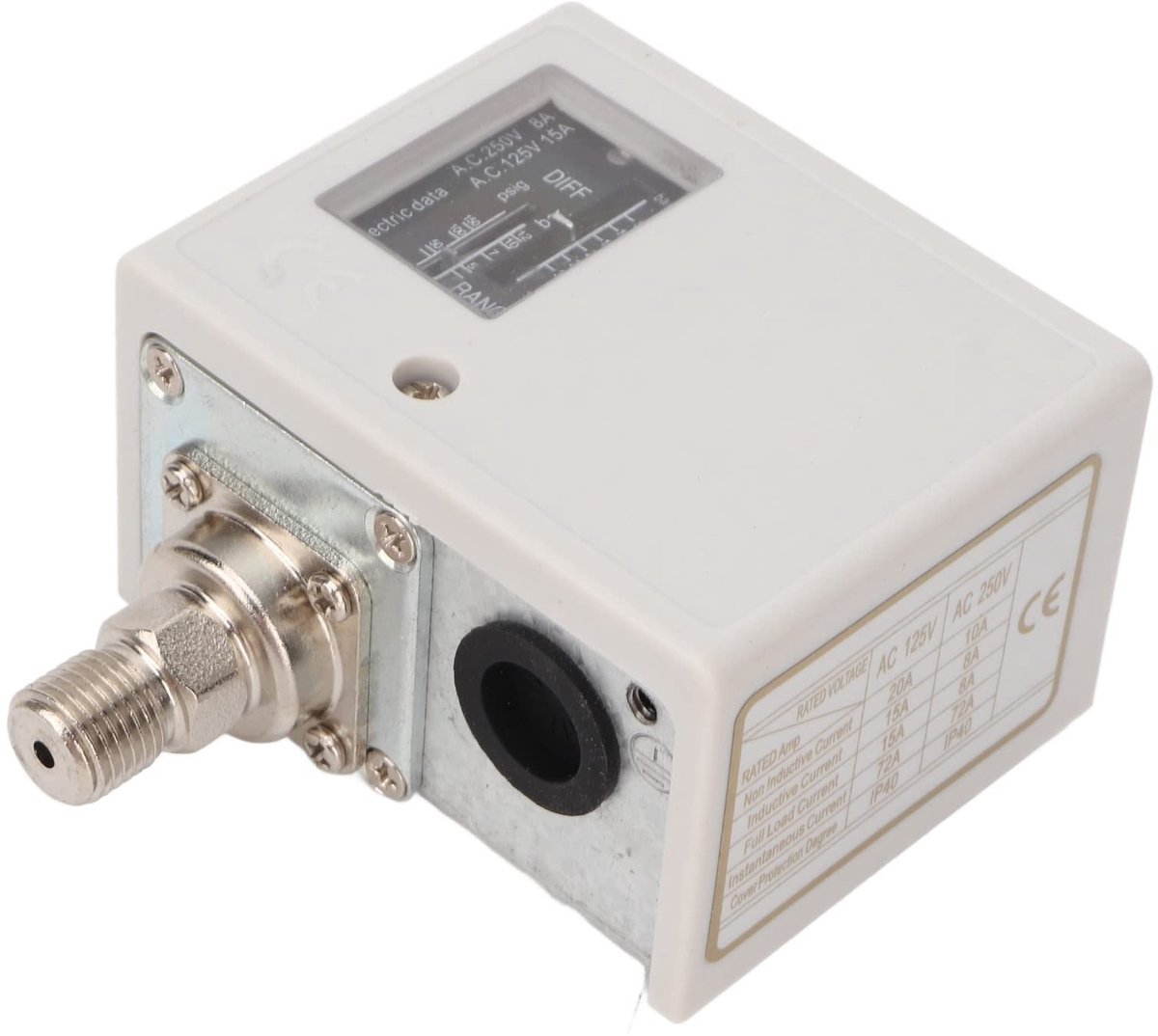 SPHProducts - Luchtdrukschakelaar - Heavy Duty - 30 kg - Drukschakelaar - AC125V/250V - Geschikt voor Compressor, Boiler en Droger