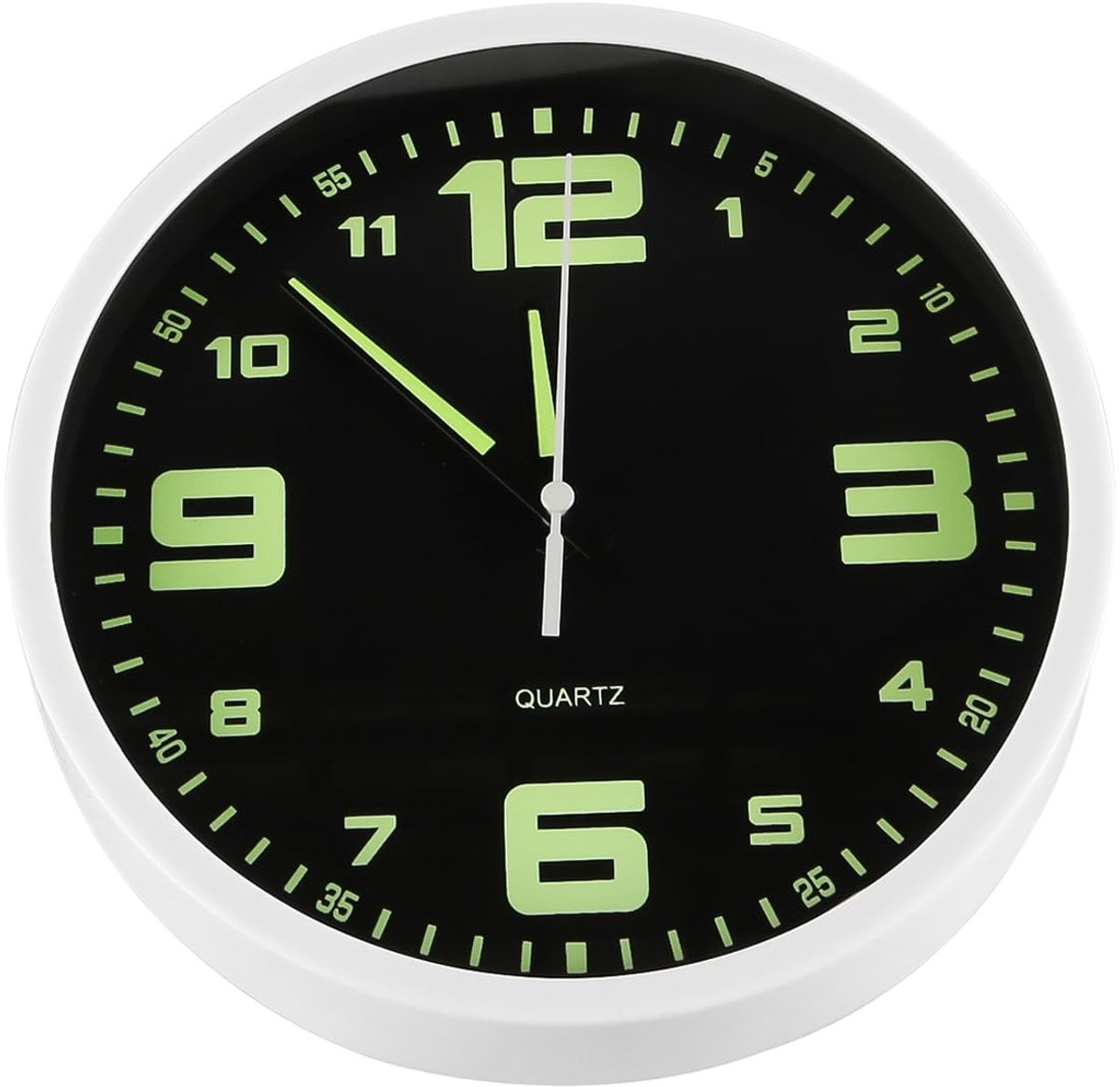 aladdien - Wandklok - Lichtgevende Klok - Retro Design - 8-Inch - Moderne Klok - Decoratief Accessoire - Geschikt voor Slaapkamer en Keuken