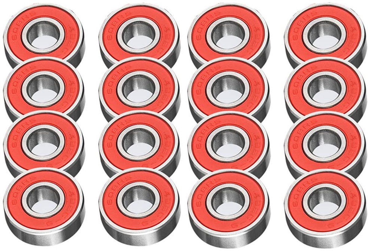 ONF3 - Metalen Wielenlagers - 16 x 608RS - ABEC 9 Precisie - Voor Skates en Skateboards - Hoogwaardige kwaliteit - Duurzaam en betrouwbaar - Ges...