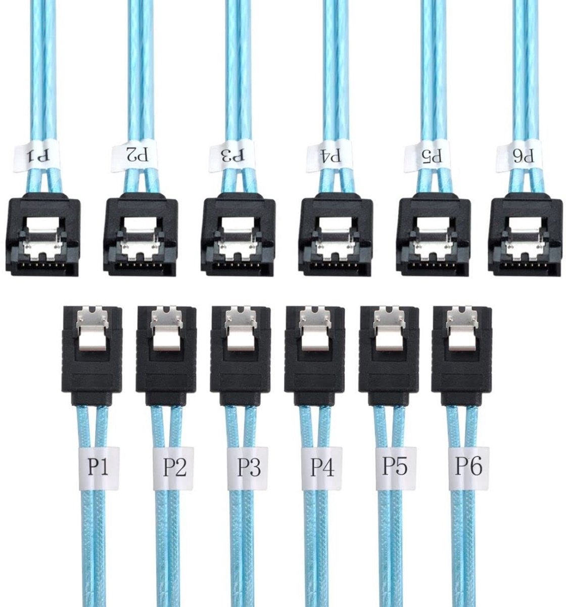 aladdien - SAS naar SATA Kabel - 7 Pin Connector - 6 Gbit/s Snelheid - 50cm - RAID Kabel - Betrouwbare verbinding - Geschikt voor externe opslag - I..