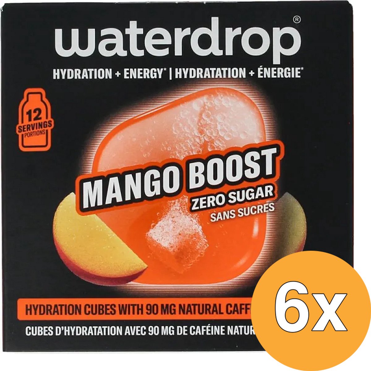 6x Waterdrop Microenergy Mango Boost (12 stuks)