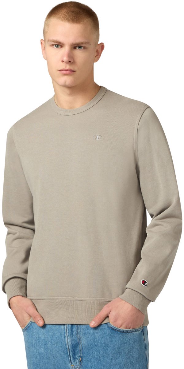 Champion Sweater Heren Crewneck Sweatshirt Beige
