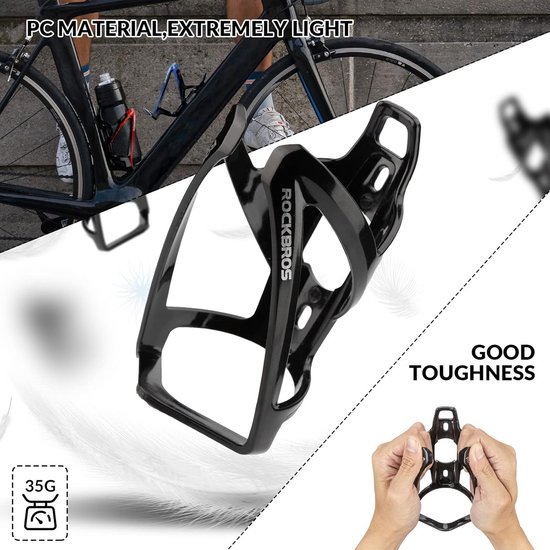 ROCKBROS Bicycle Bottle Holder, Lightweight Bottle Holder for MTB, Road Bike, Universal Cage, PC Cage, Includes Bicycle Bottle — afbeelding 2