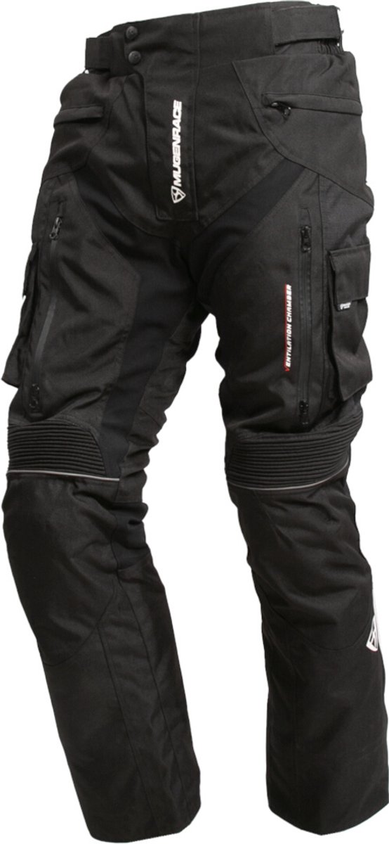 MUGENRACE Lineare Zwarte Waterdichte Textielbroek - Broek