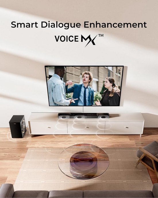 Dolby Atmos Soundbar met Draadloze Subwoofer en 3D Surround Geluid — afbeelding 5