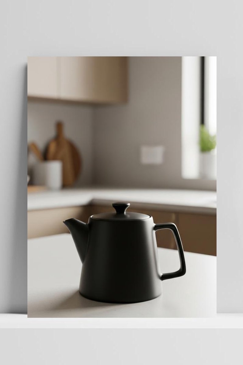 Ketel Poster - Drank Posters - Pot - Heet - Koffie - Fotografie - Metalen Wandbord - Met O