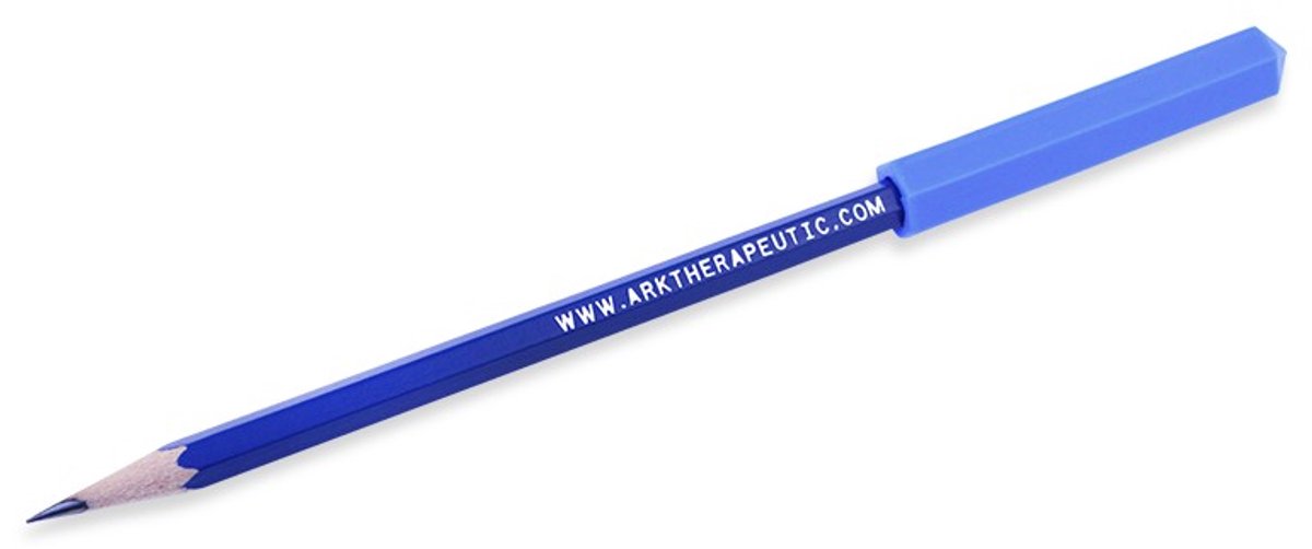 ARK Therapeutic kauwbare potloodtopper sensorisch speelgoed blauw.