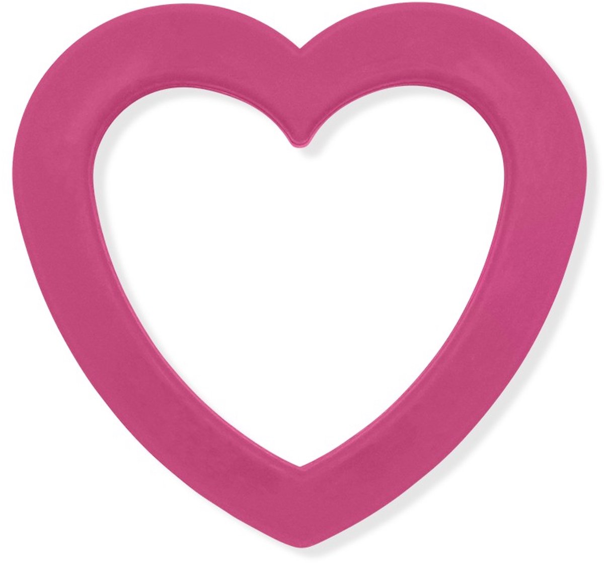 ARK Therapeutic bijtspeeltje hart magenta kunststof voor kinderen.