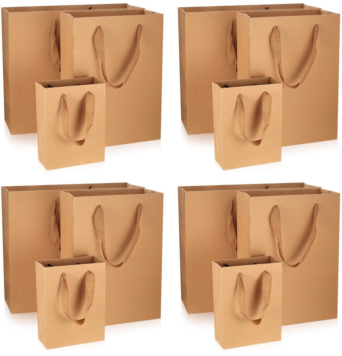 aladdien - Kraftpapier Papieren Zakken - Giftzakken voor Verjaardagsfeesten - Milieuvriendelijk - Bruin - Winkelen - Cadeautasjes - Geschikt voor Ba..