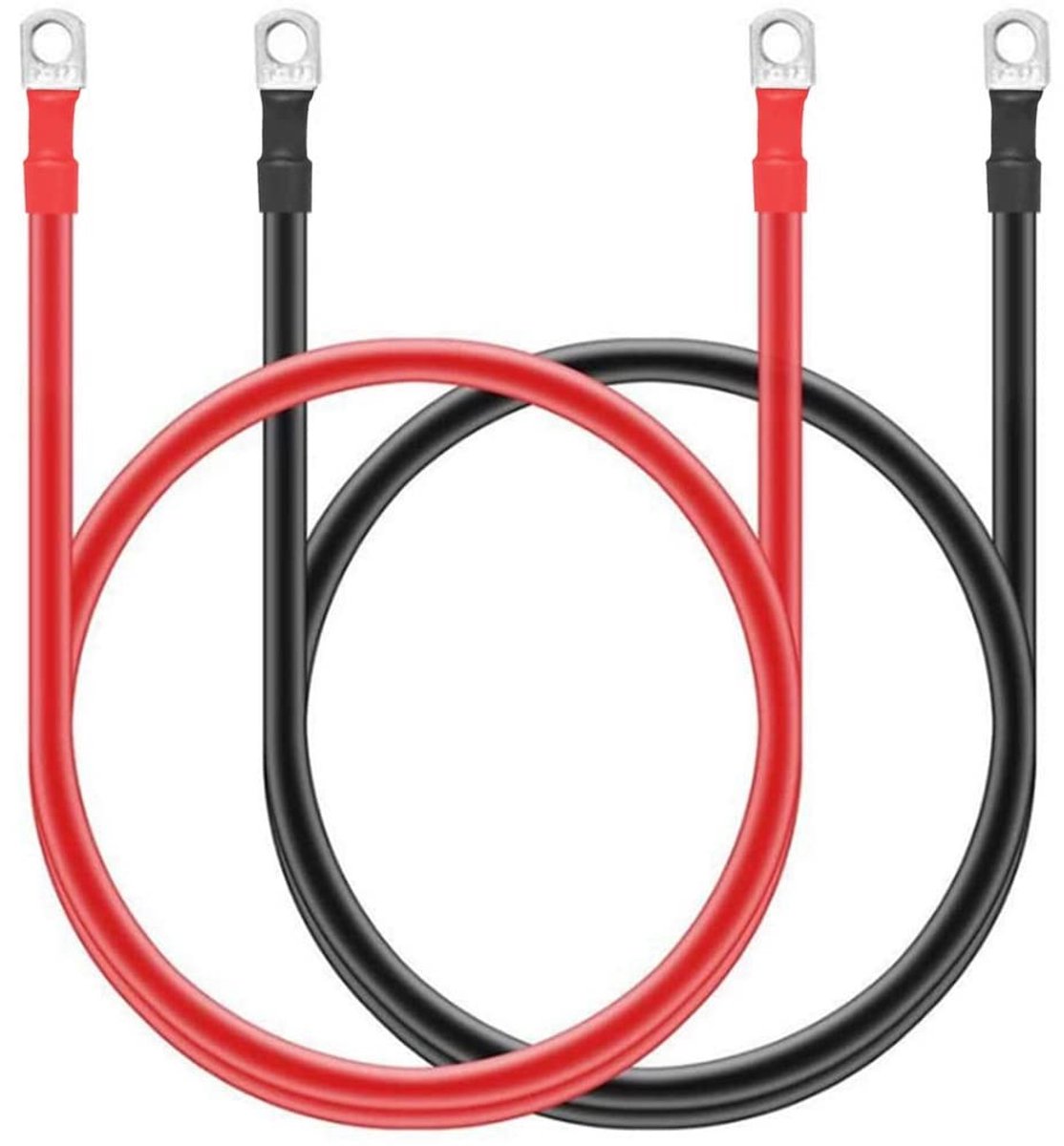 ONF3 - Accukabel Set - Koper 5 AWG - 50cm - Voor Zonnepanelen - Motorhomes en Auto's - Hoogwaardige Accu Verbinding - Geschikt voor Diverse Toep...