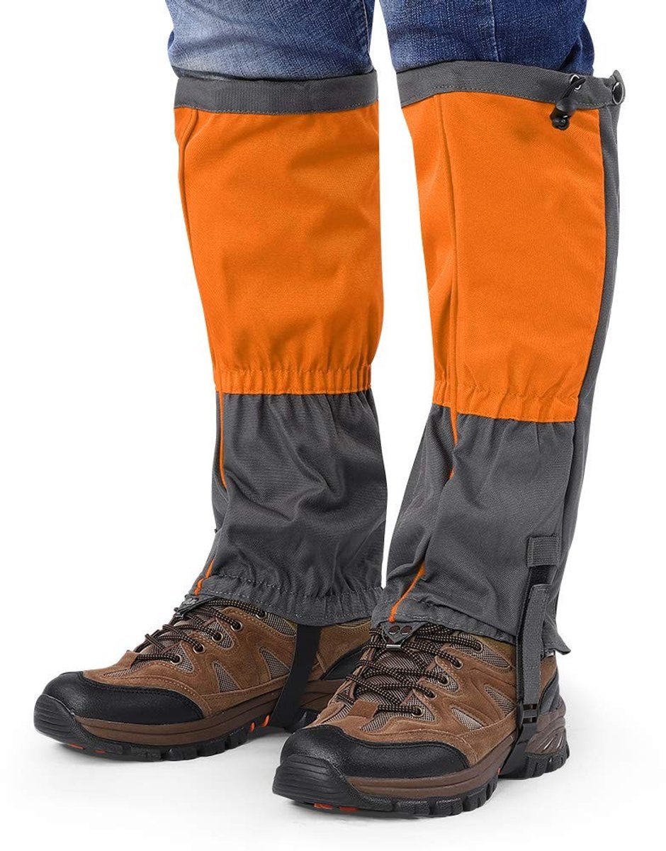 aladdien - Beenkappen - Waterdichte Wandelkappen - Warmte en Bescherming - Oranje - Winddichte Sneeuwkappen - Ideaal voor Buitenactiviteiten