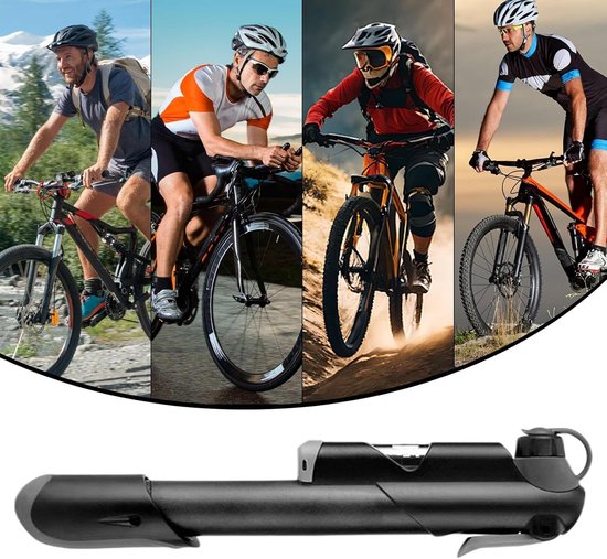 Kleine Fietspomp - Draagbare Luchtpomp - Banden Oppompen - Met Precisie Meter - 18 cm Lengte - Aluminium — afbeelding 5