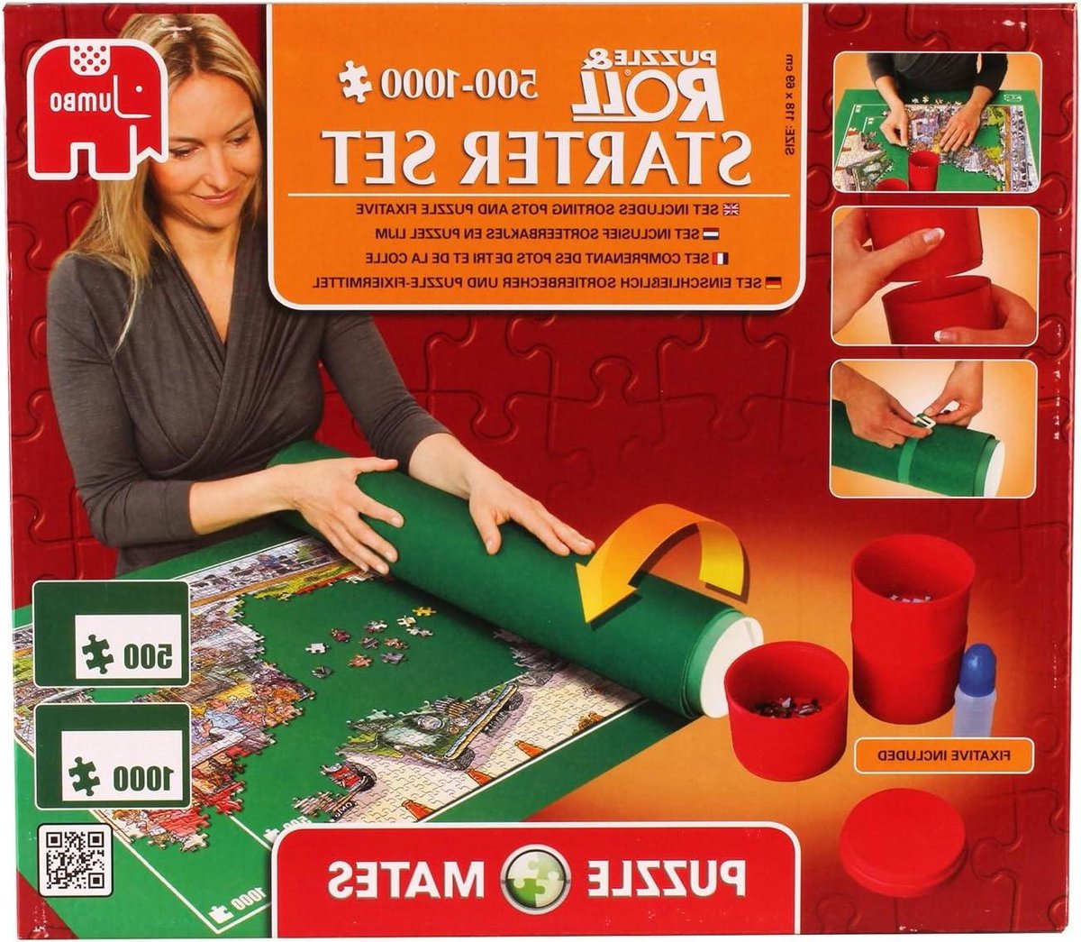 Puzzel Starterset - Puzzelmat Roll - Puzzels Bewaren - Compleet Inclusief Lijm - Tot 1000 Stukjes - Veelkleurig