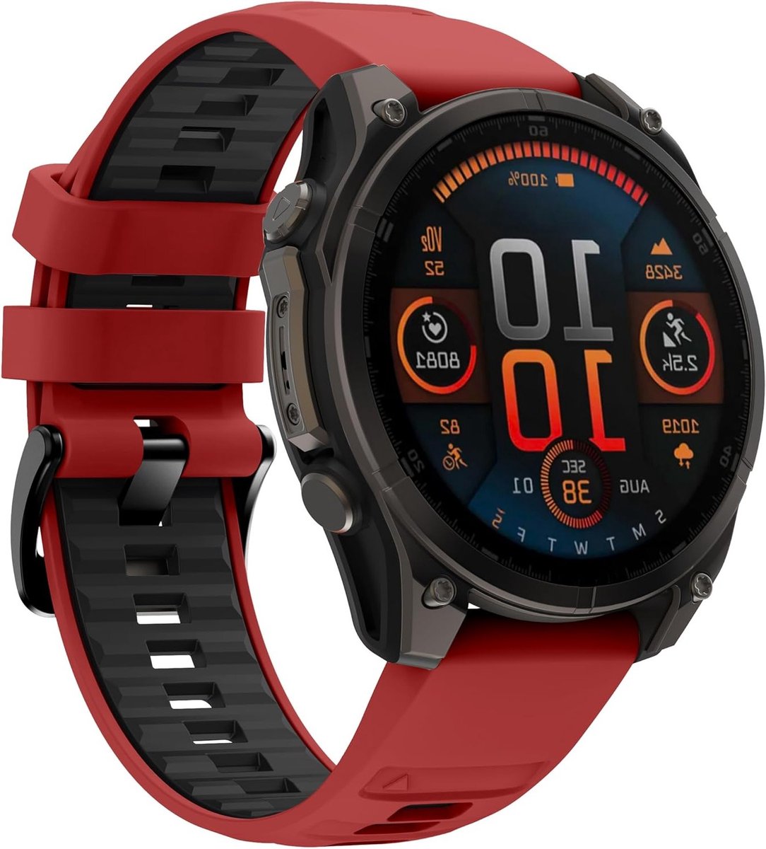 26 mm QuickFit Siliconestraps voor Fenix 6X Pro, Tactix 8, Enduro 2 en Epix Pro Gen 2 - Sportieve Vervangband voor Activiteiten, Duurzaam en Comfortabel