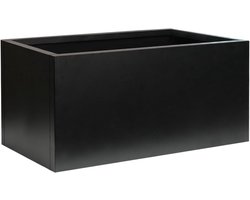 Gegalvaniseerde stalen metalen plantenbak rechthoekige indoor zwarte plantenbakken grote buitenplantenbakken staal 31,5" x 16" x 16" commerciële woonruimte voor terras, terras, tuin